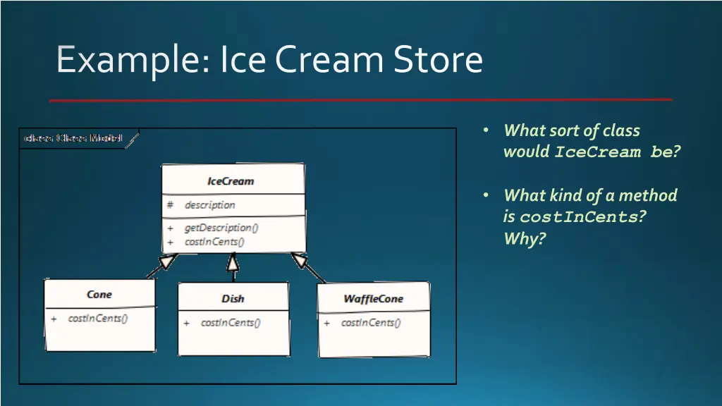 example ice cream store