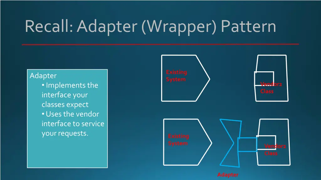 recall adapter wrapper pattern