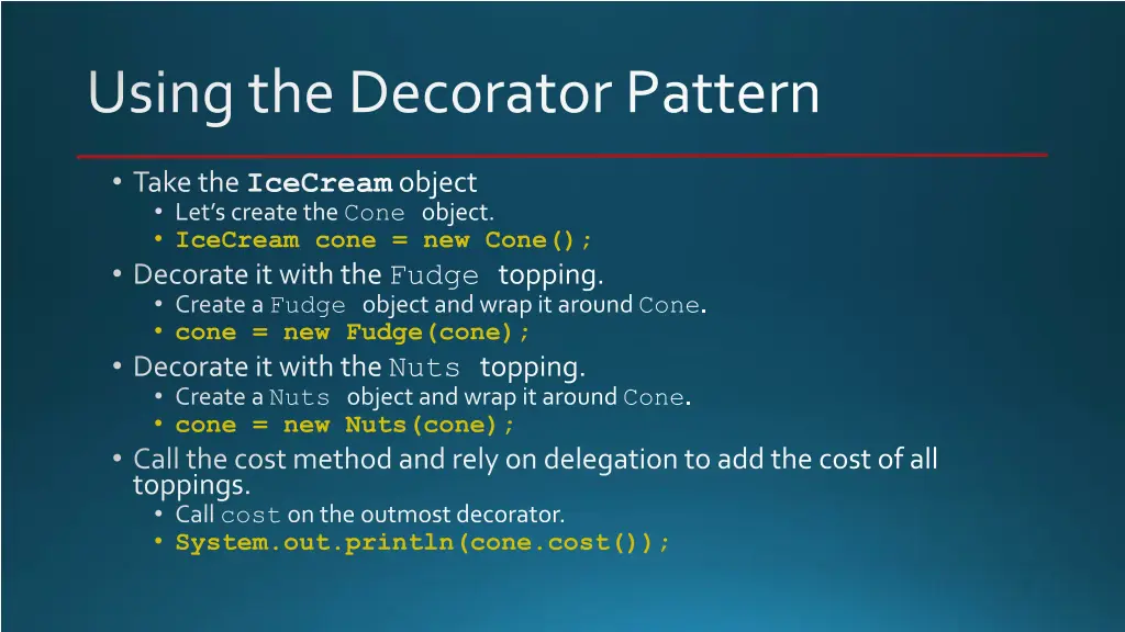 using the decorator pattern