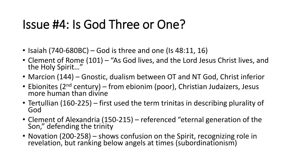 issue 4 is god three or one issue 4 is god three