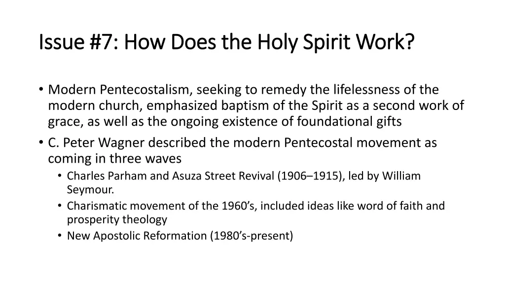 issue 7 how does the holy spirit work issue 5
