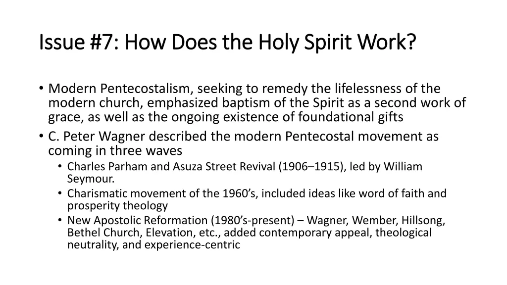 issue 7 how does the holy spirit work issue 6