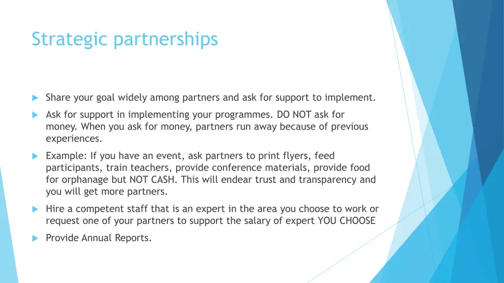 strategic partnerships