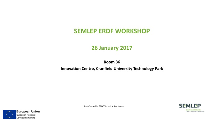 semlep erdf workshop
