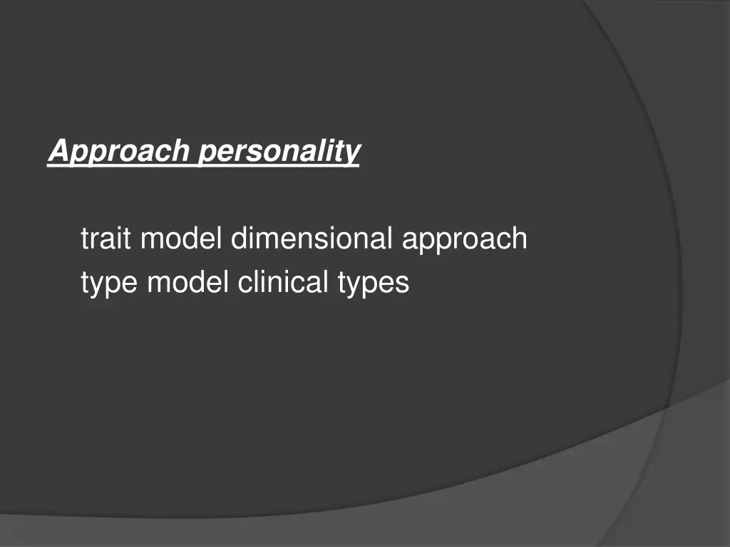 approach personality