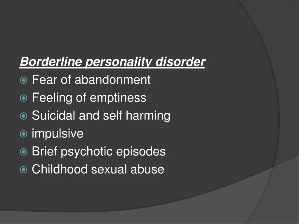 borderline personality disorder fear