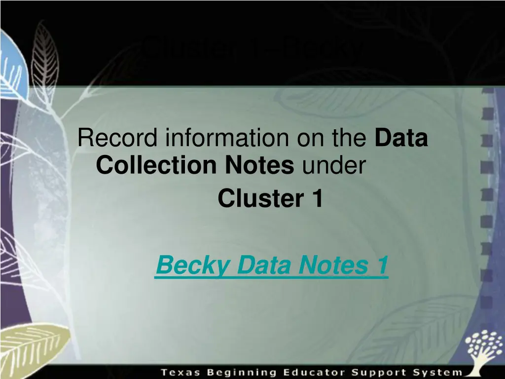cluster 1 becky 1