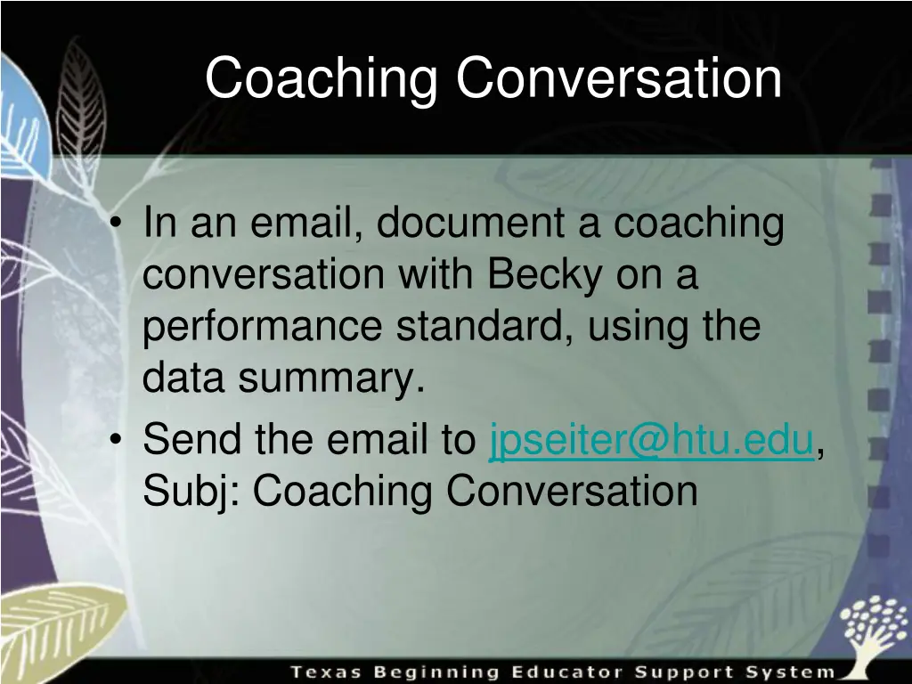 coaching conversation