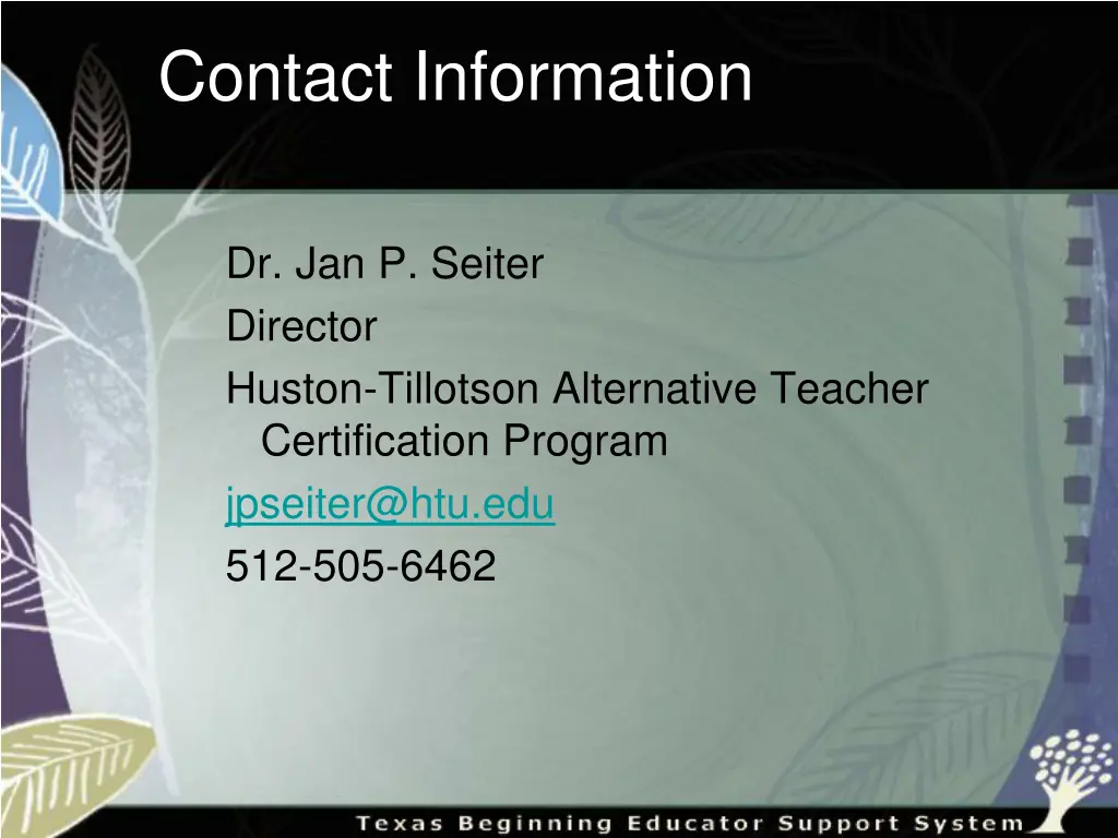 contact information
