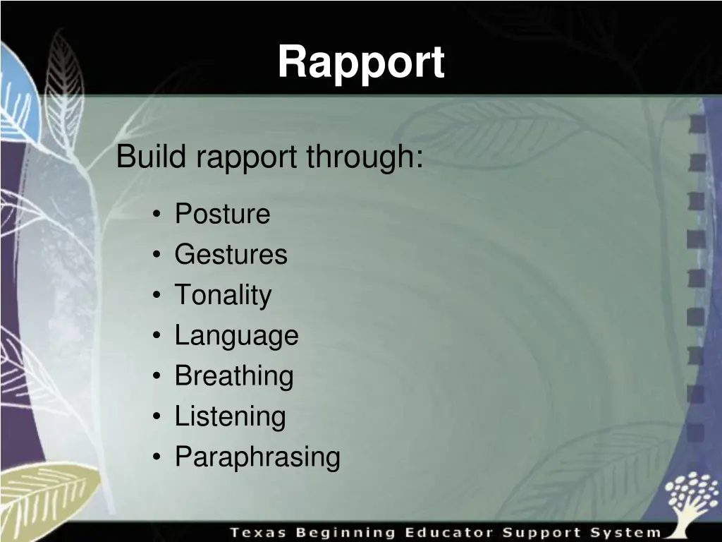 rapport