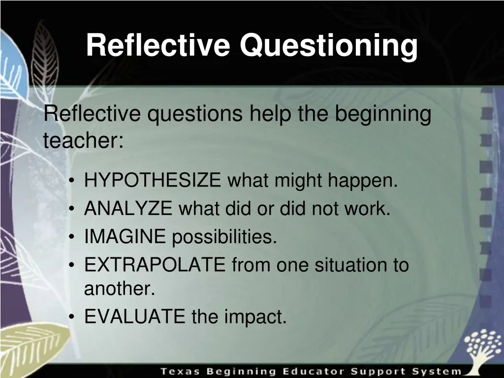 reflective questioning