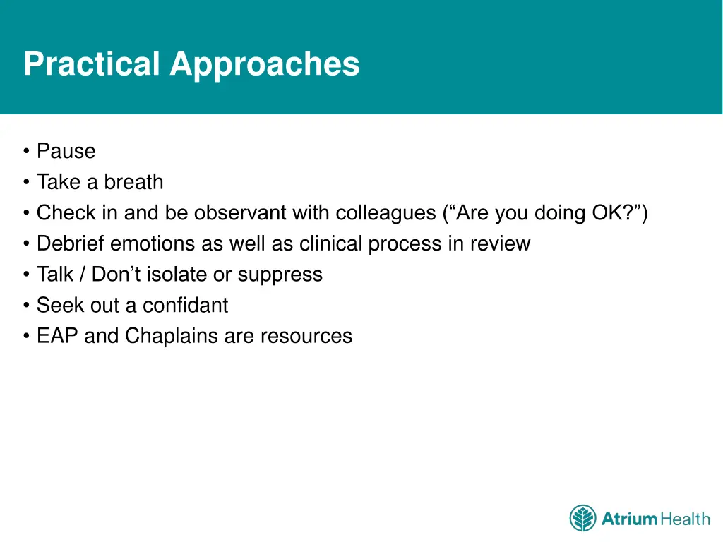 practical approaches