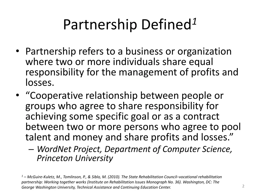 partnership defined 1