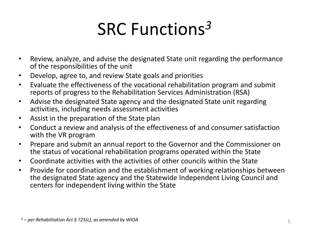 src functions 3