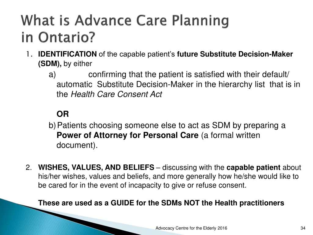 1 identification of the capable patient s future