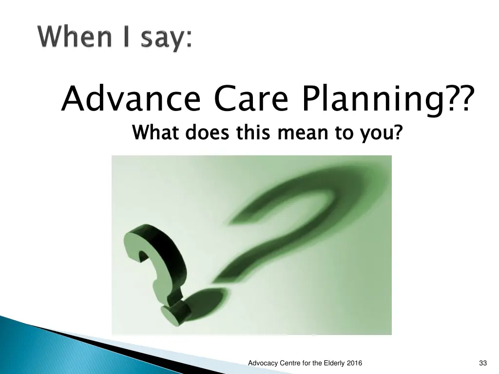 advance care planning what does this mean to you