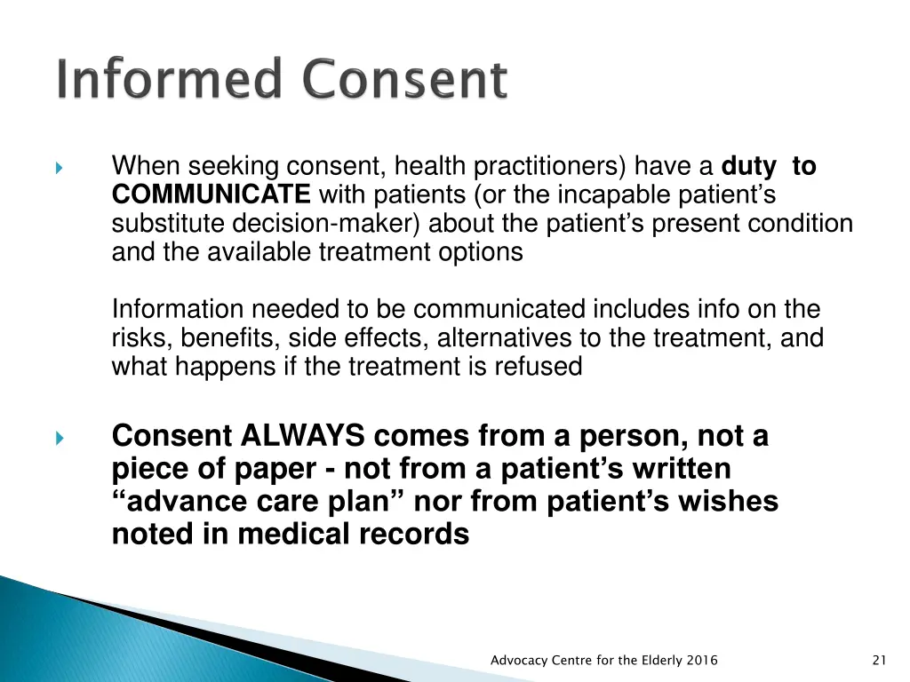 when seeking consent health practitioners have