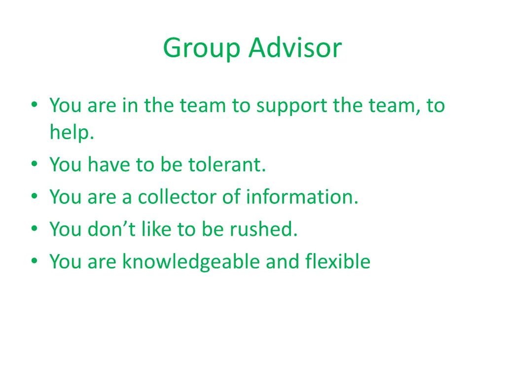 group advisor