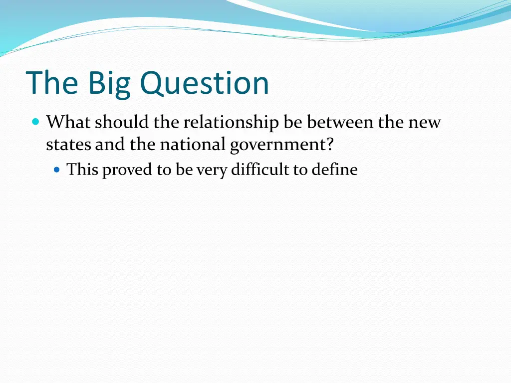 the big question