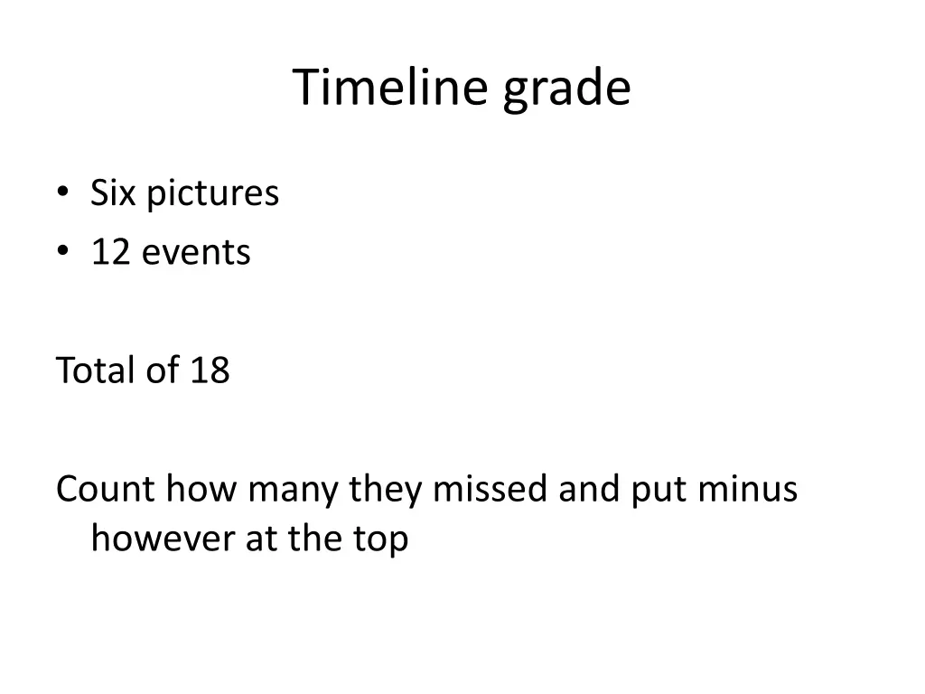 timeline grade