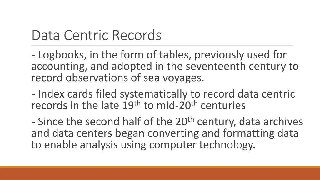 data centric records logbooks in the form