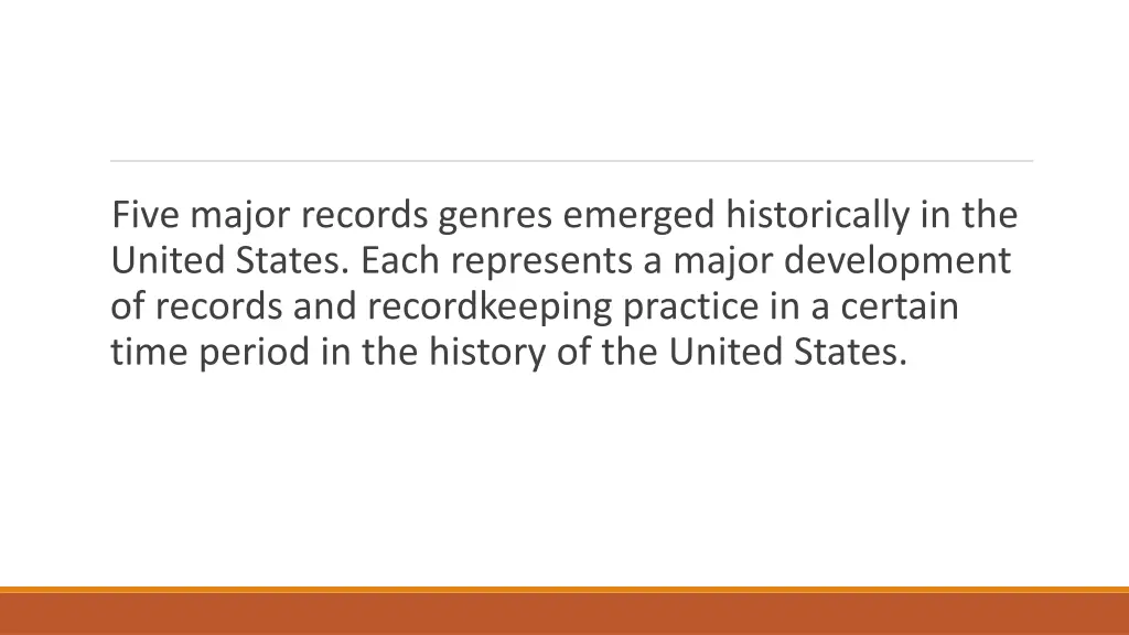 five major records genres emerged historically