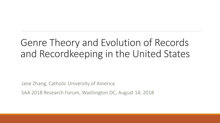 genre theory and evolution of records