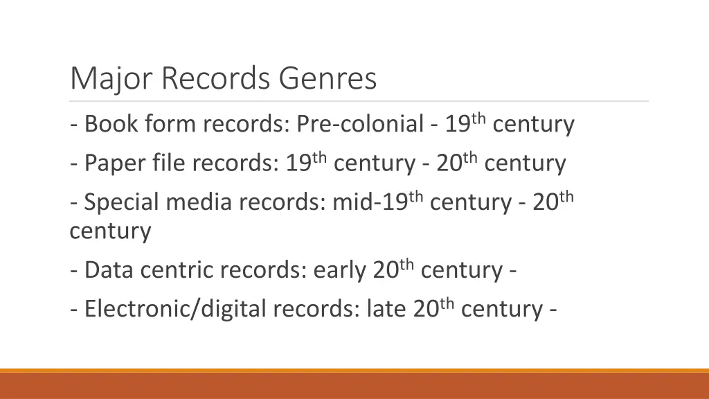 major records genres book form records