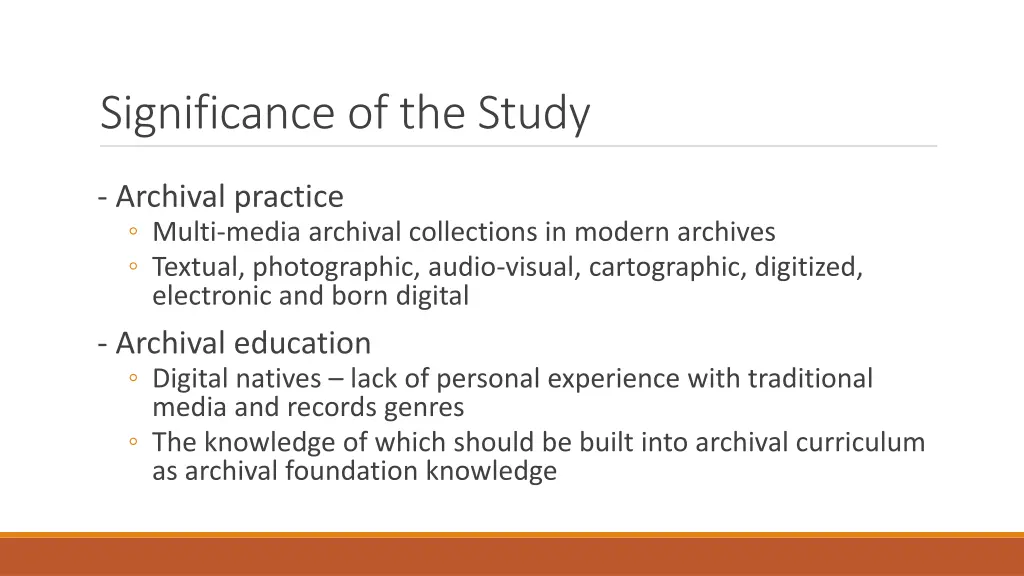 significance of the study