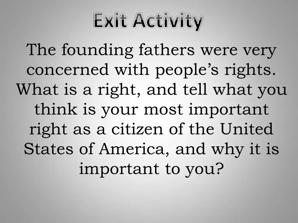exit activity