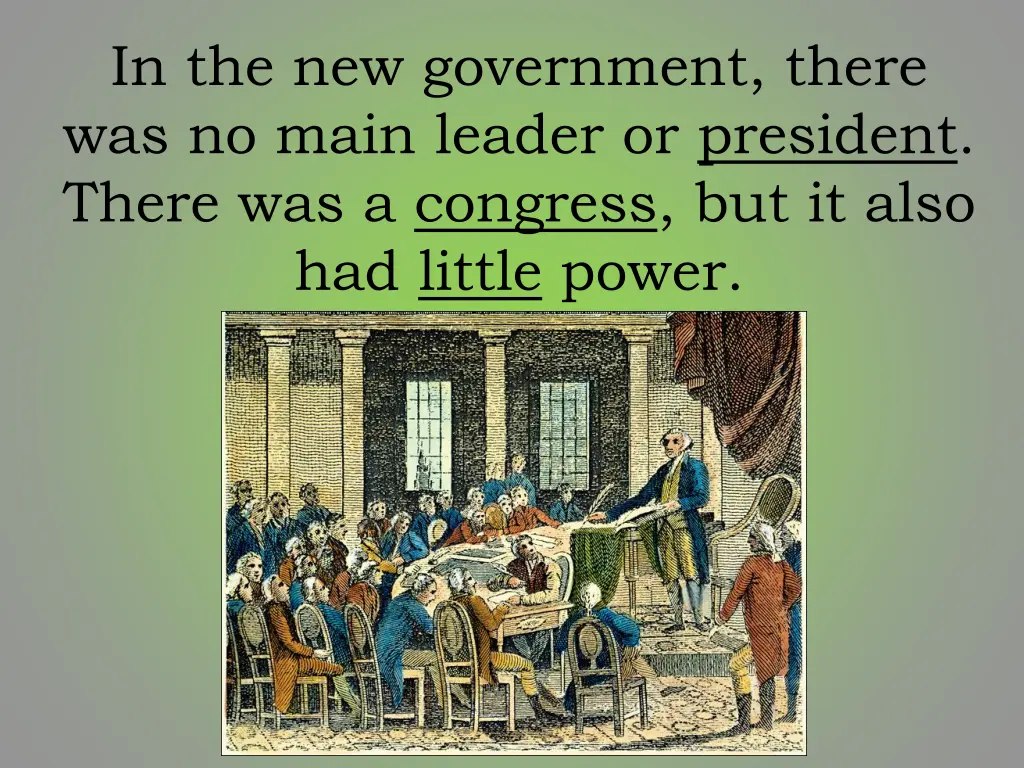 in the new government there was no main leader
