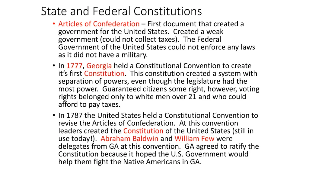 state and federal constitutions articles