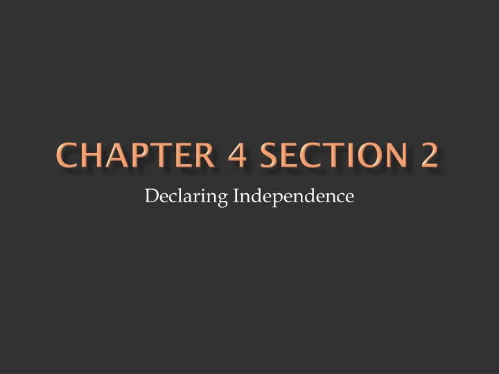 declaring independence