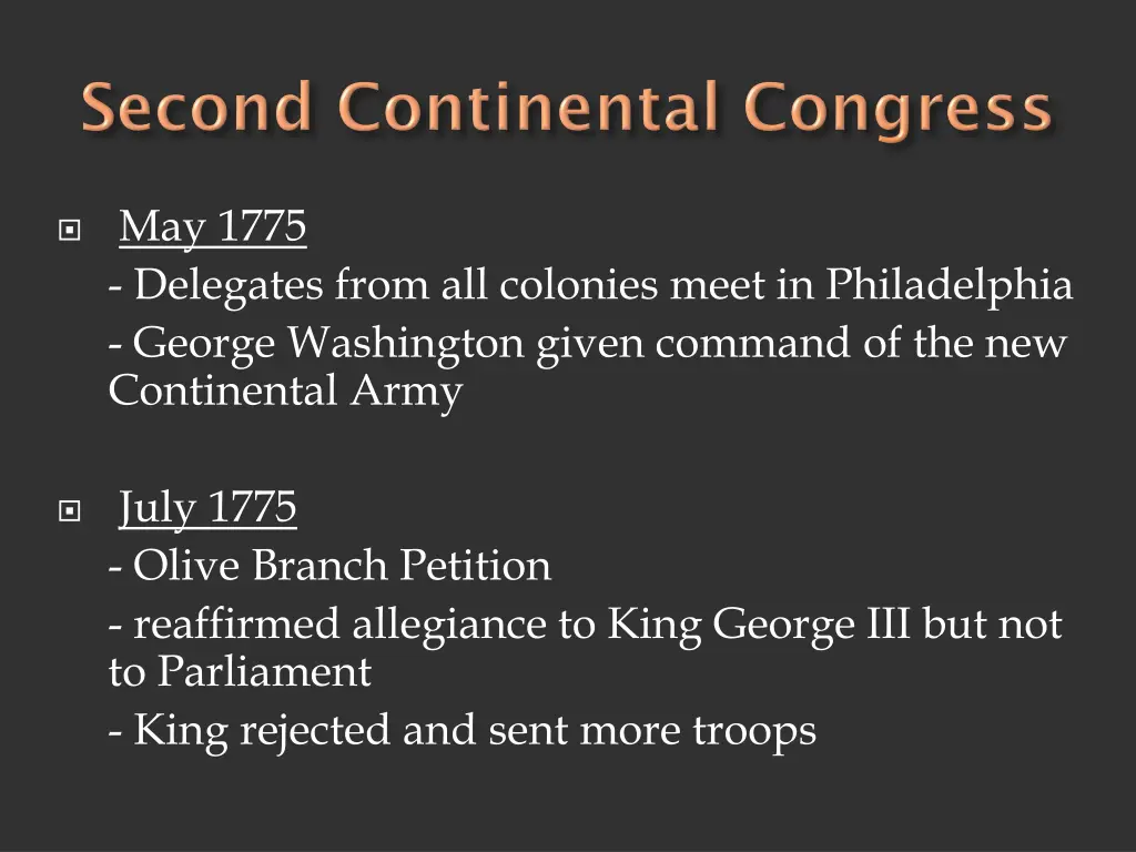 may 1775 delegates from all colonies meet