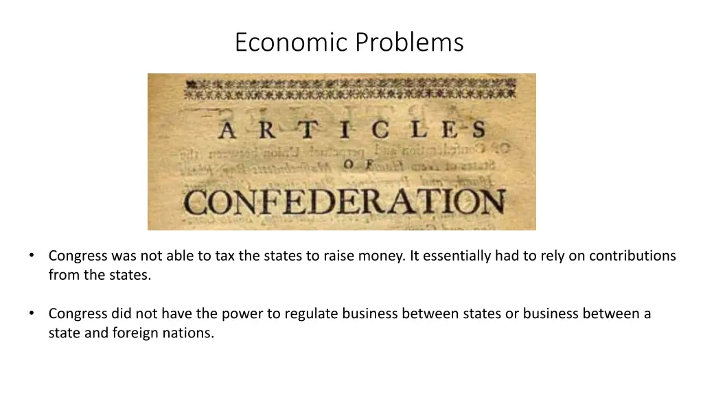 economic problems