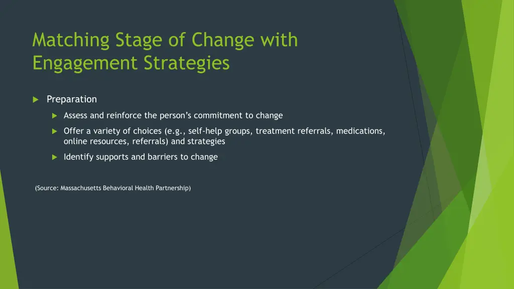 matching stage of change with engagement 2