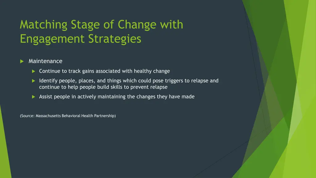 matching stage of change with engagement 4