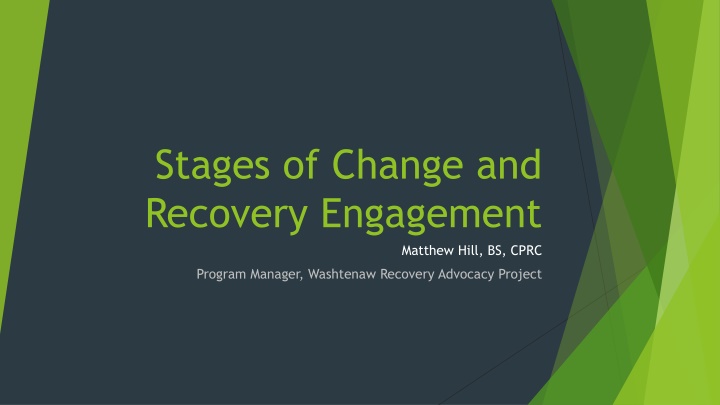 stages of change and recovery engagement