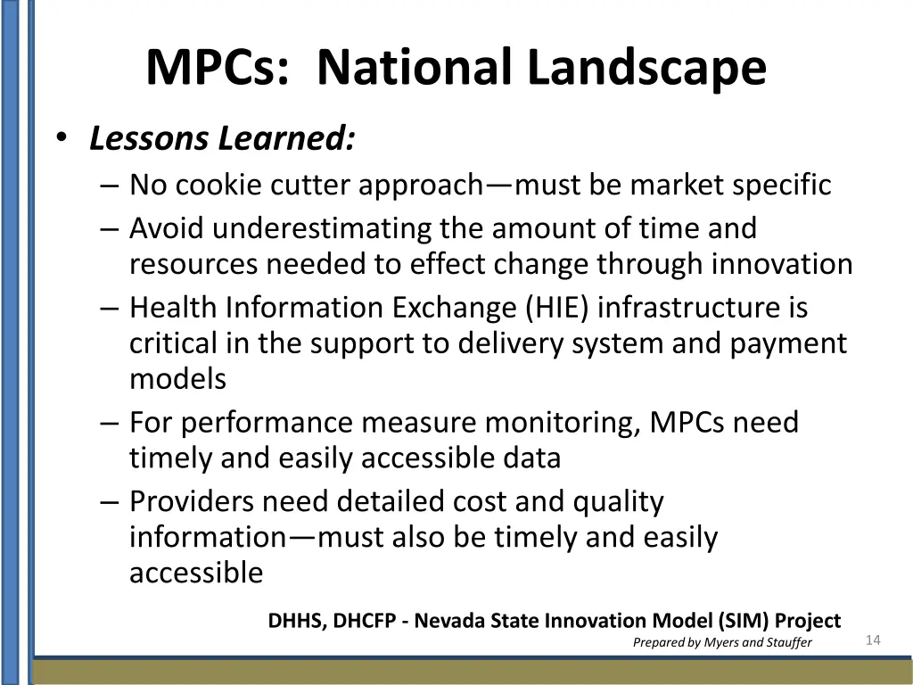 mpcs national landscape lessons learned no cookie