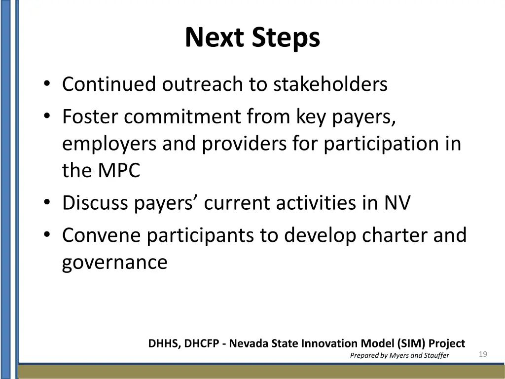 next steps