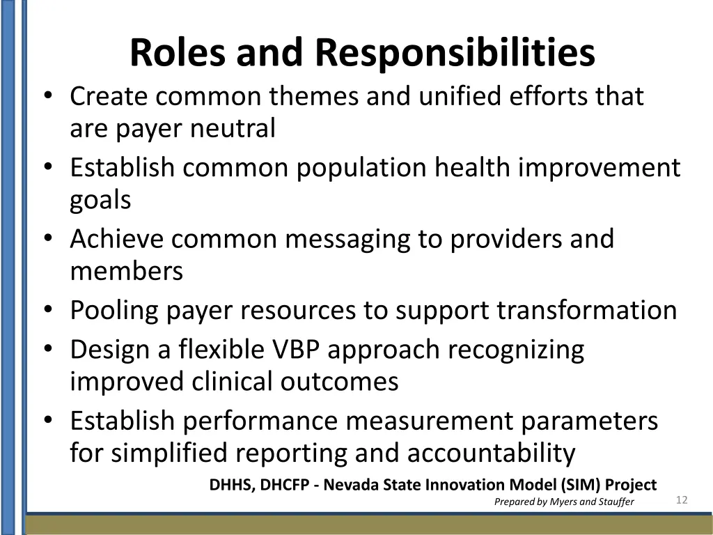 roles and responsibilities create common themes