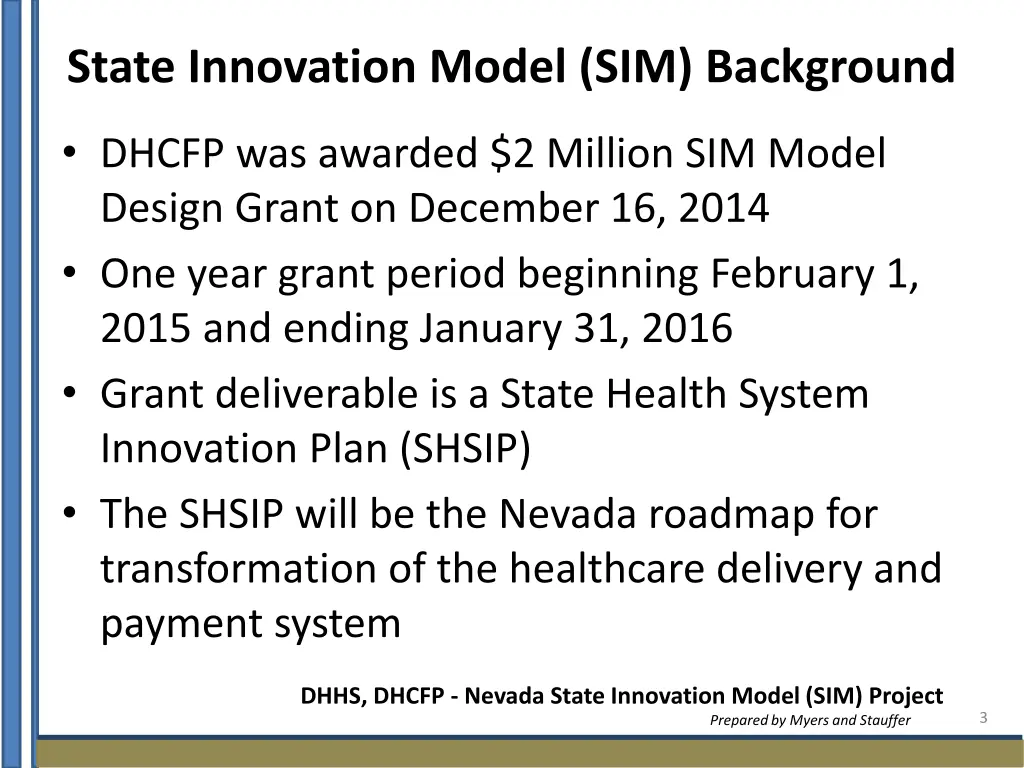 state innovation model sim background