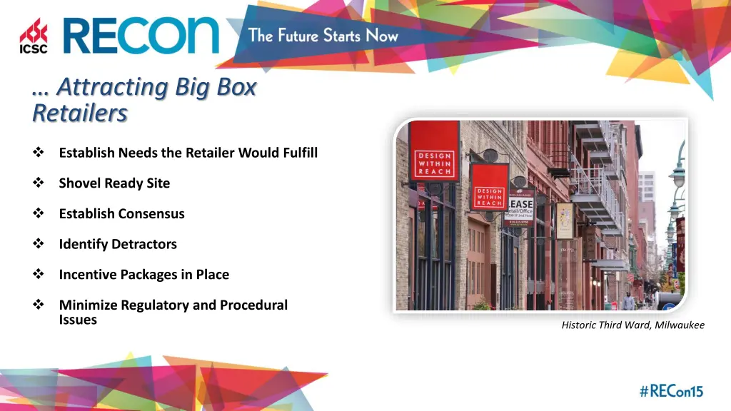 attracting big box retailers