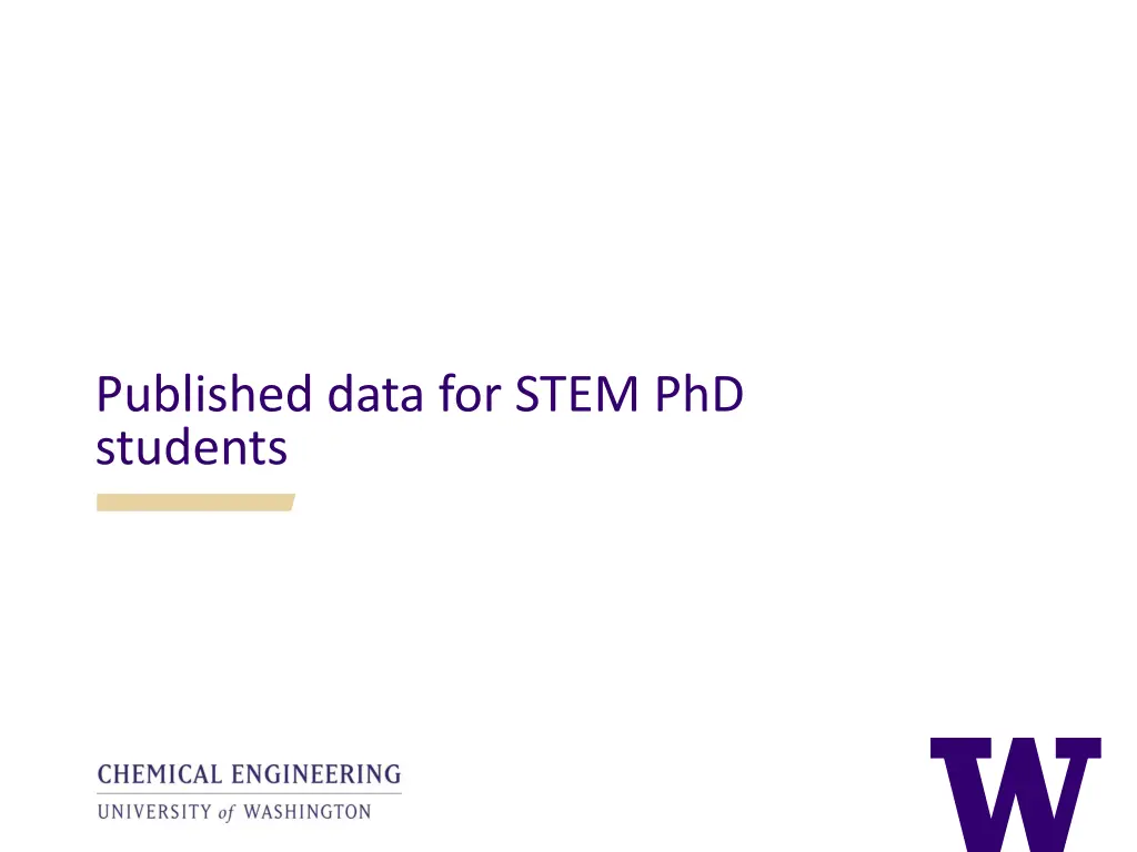 published data for stem phd students
