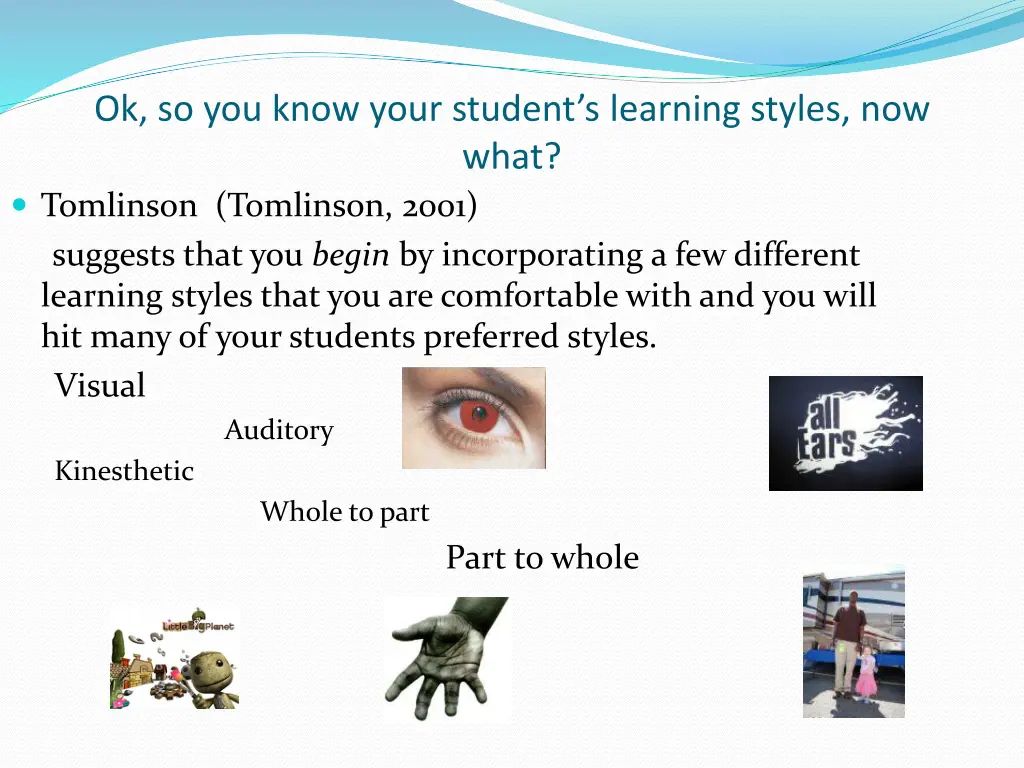 ok so you know your student s learning styles