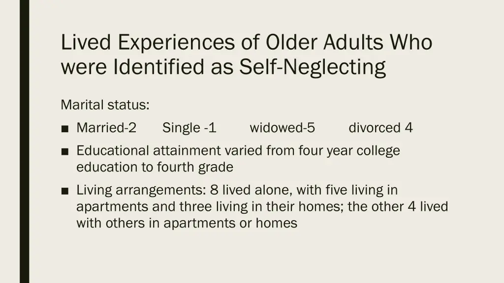 lived experiences of older adults who were 3