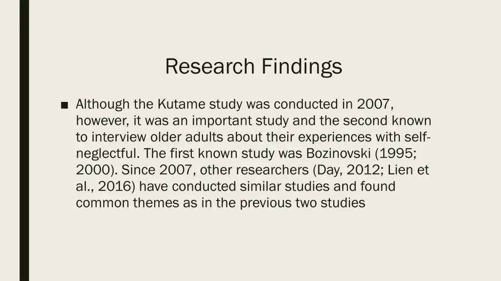 research findings