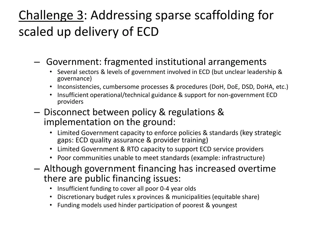 challenge 3 addressing sparse scaffolding
