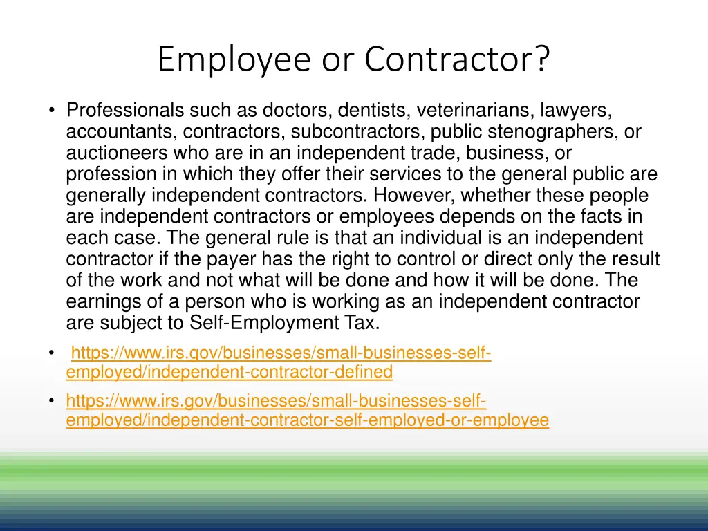 employee or contractor