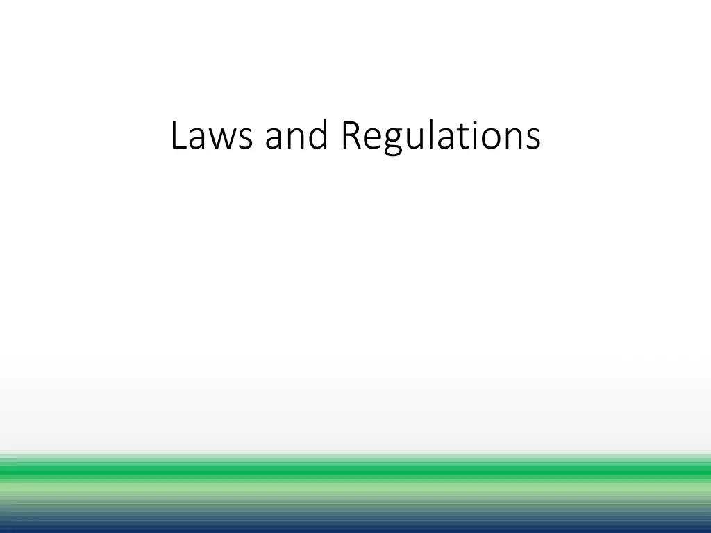 laws and regulations